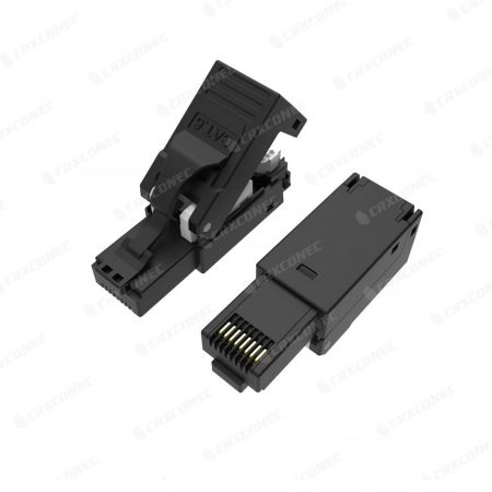category 6 black utp toolless field termination plug toolless connector toolless plug
